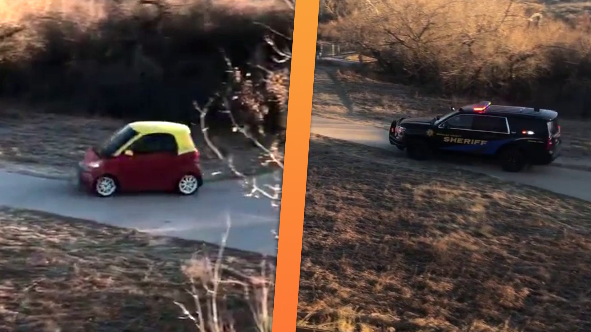‘Cozy Coupe’ Smart Car In Bizarre Police Chase in Colorado