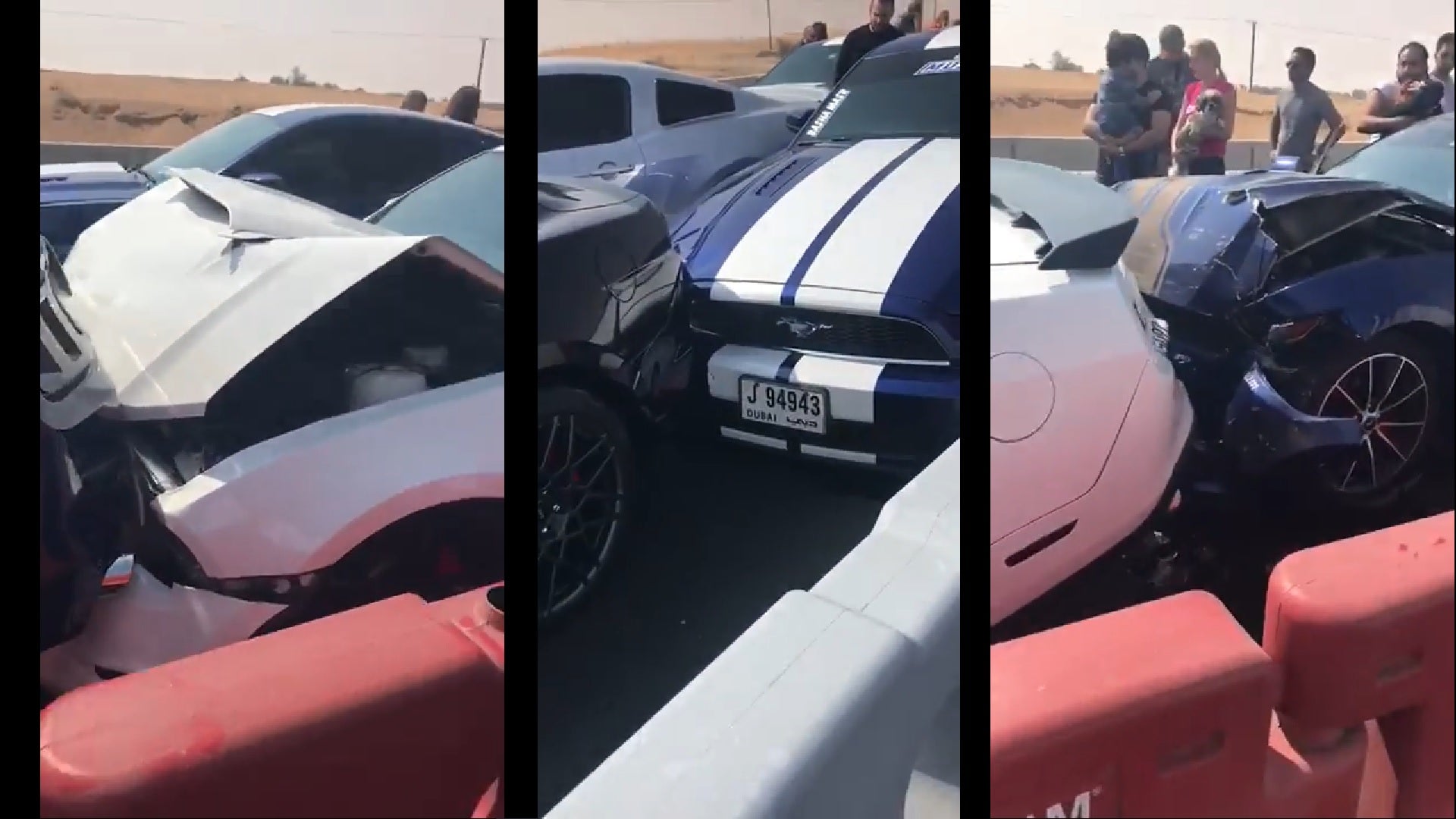 Multi-Mustang Pileup Officially Kicks Off Car Meet Season in Dubai