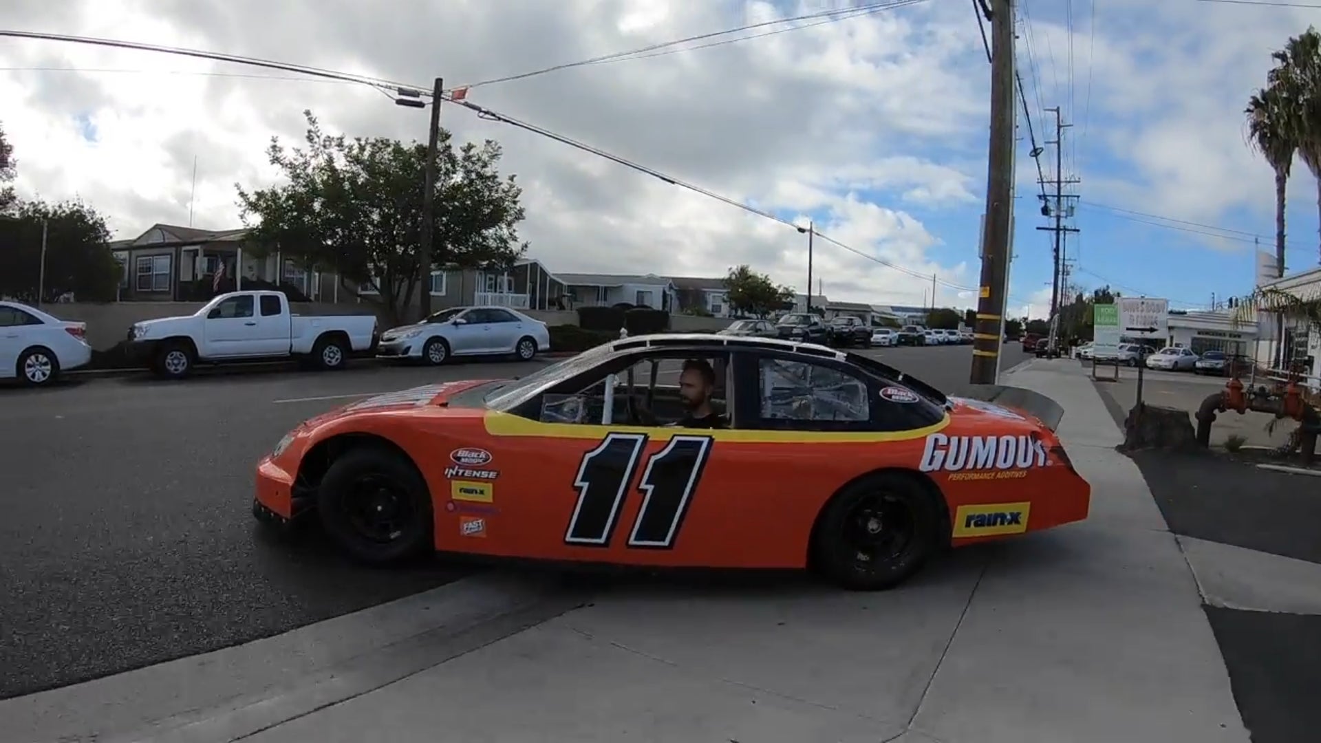 Formula Drift Driver Chris Forsberg Drives a NASCAR Race Car on the Street