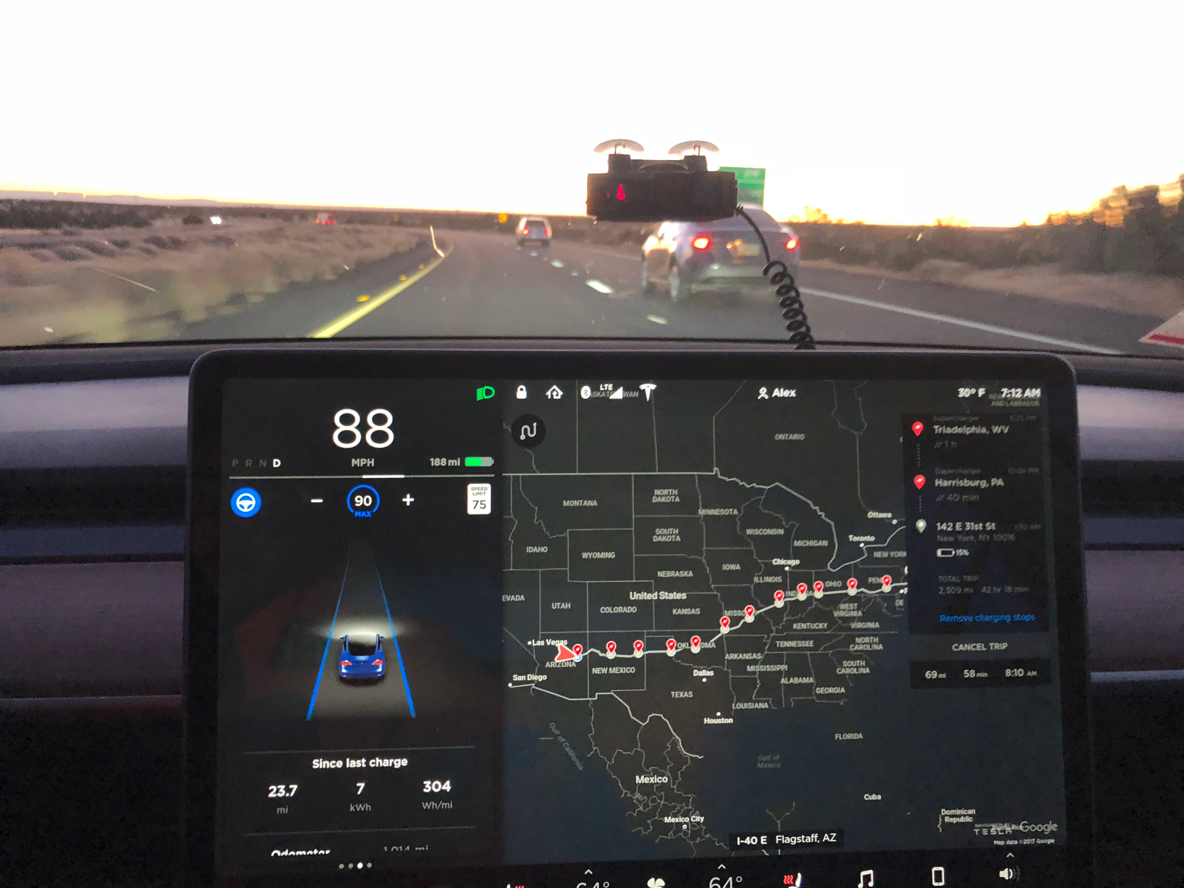 Tesla Model 3 Sets New EV Cannonball Run Record of 50 Hours, 16 Minutes
