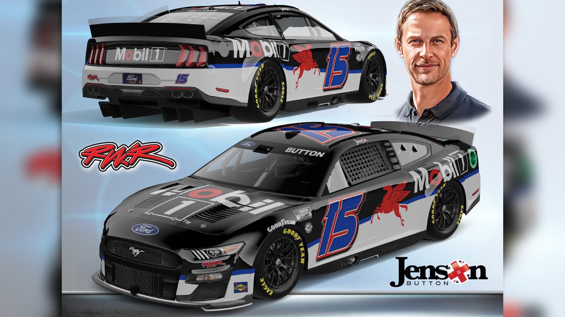 Jenson Button Will Race NASCAR Ford Mustang at COTA, Chicago, Indy