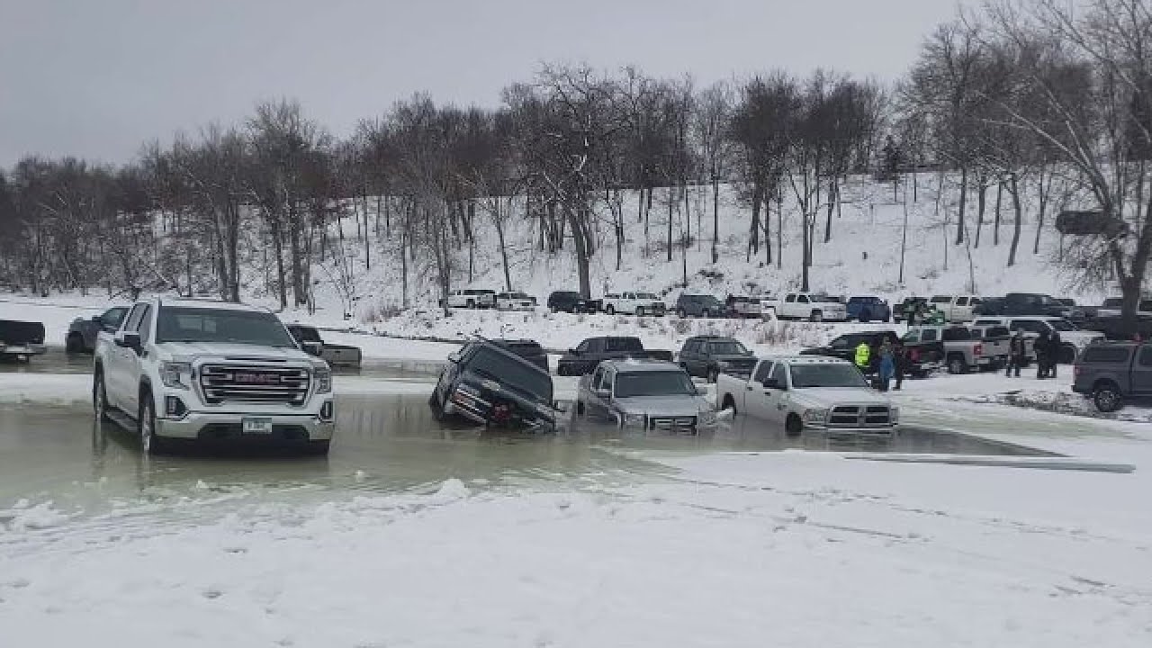 Six Cars Fall Through Ice on Minnesota Lake After Parking Way Too Close Together