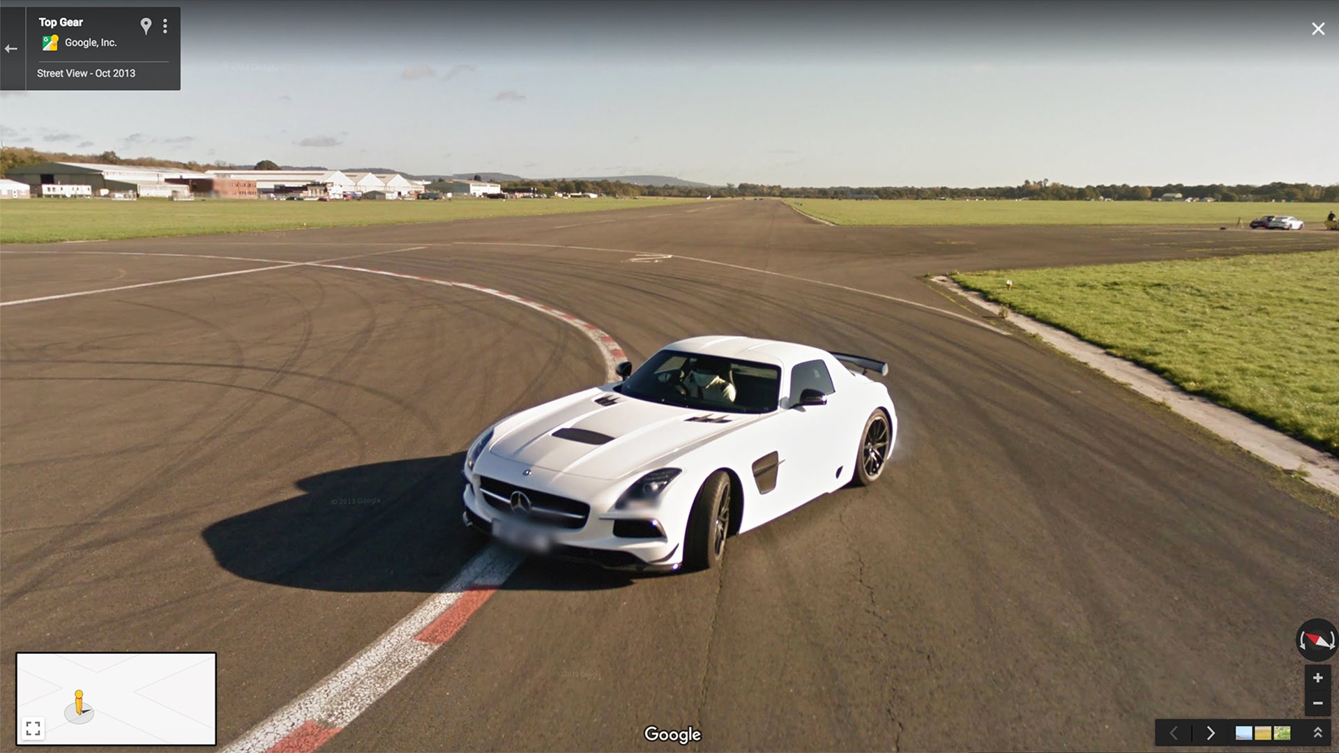 Google Maps Street View Easter Egg Shows the Stig Drift the <em>Top Gear </em>Test Track
