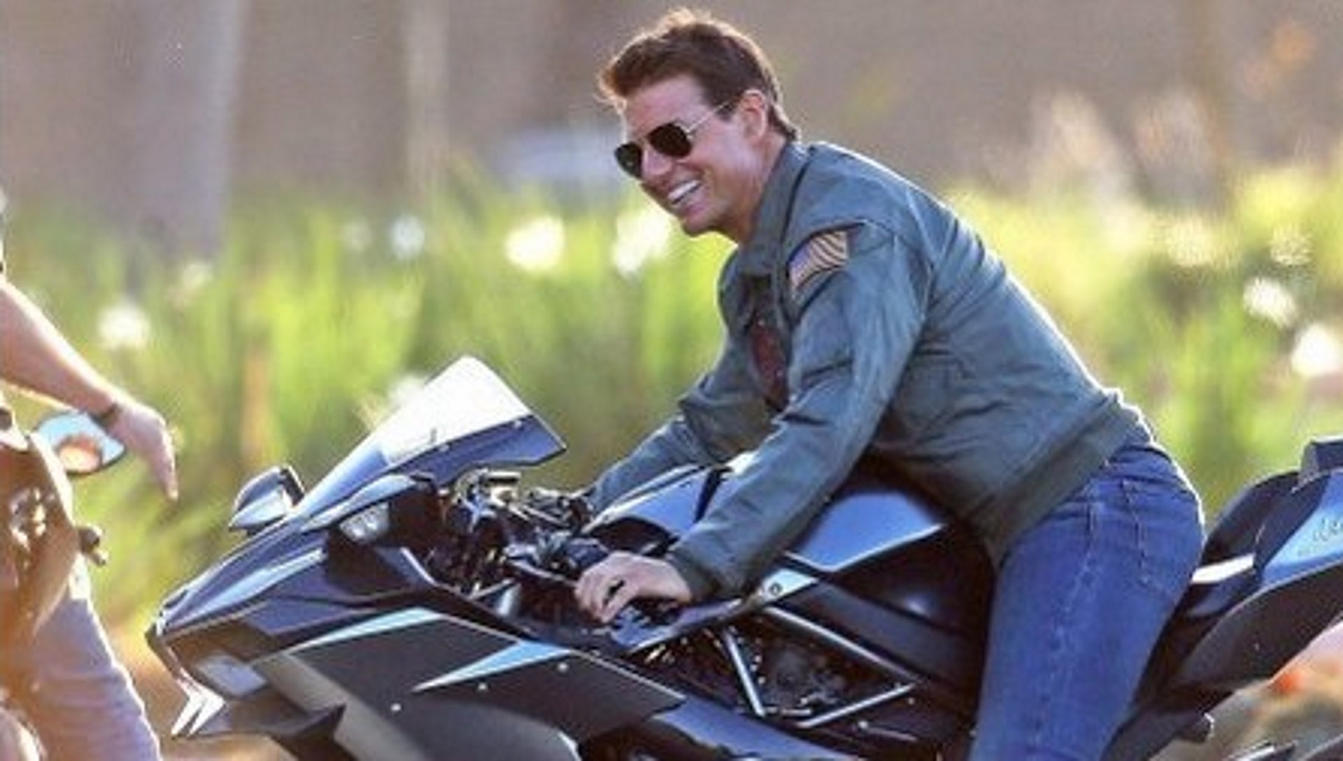 Tom Cruise Spotted Riding a Kawasaki Ninja H2 on the Set of <em>Top Gun: Maverick</em>