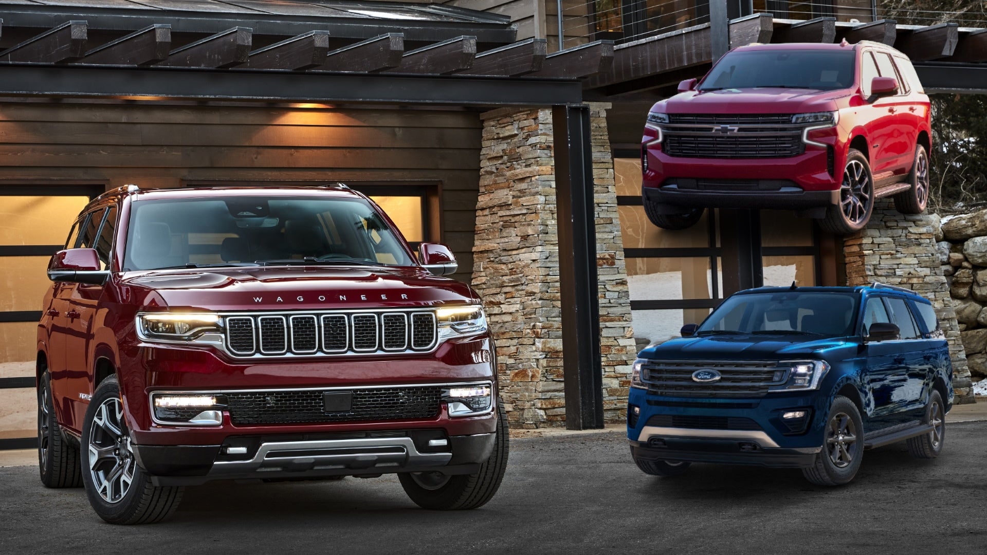 The 2022 Jeep Wagoneer Compared to the Ford Expedition and Chevrolet Tahoe