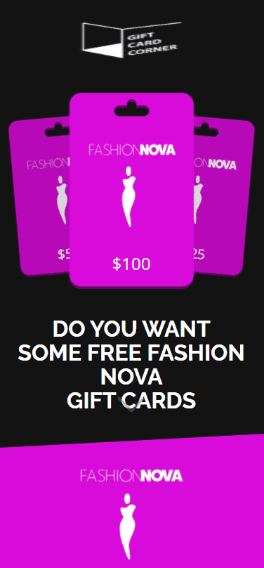 fashion nova gift card generator