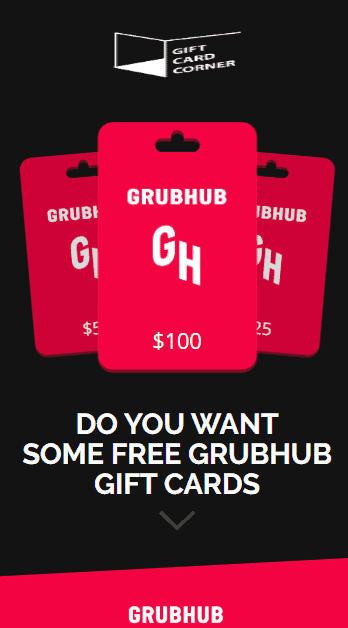 Free Grubhub gift card generator.